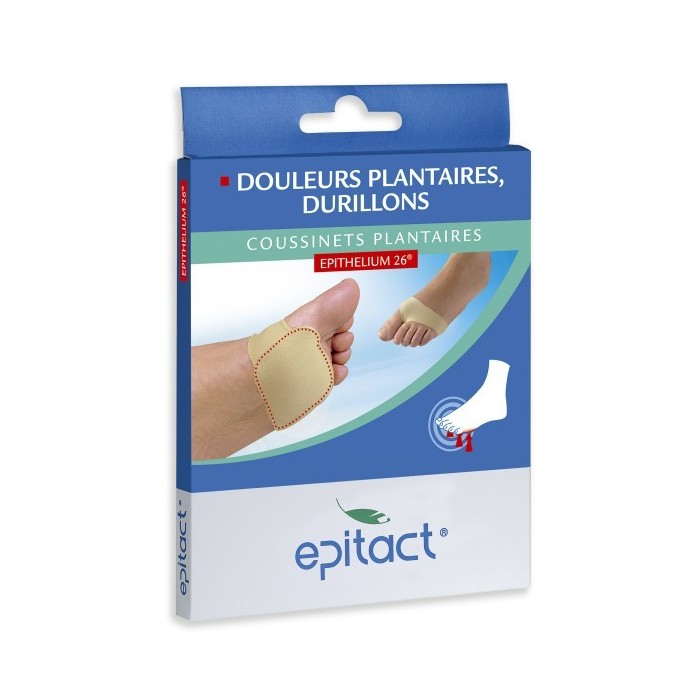 EPITACT Coussinets plantaires Epithelium 26 pour DOULEURS PLANTAIRES ET DURILLONS Boite de 1 taille S