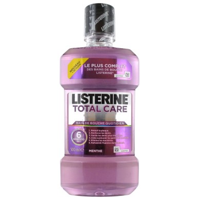 LISTERINE TOTAL CARE Bain de bouche quotidien 6 en 1 Flacon de 500 ml LISTERINE TOTAL CARE Bain de bouche quotidien 6 en 1 Flacon de 500 ml