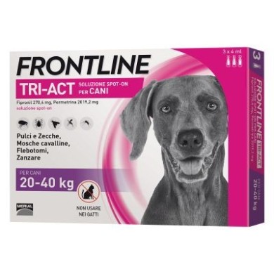 FRONTLINE TRI-ACT Chiens de 20 - 40 kg Boite de 6 pipettes de 4 ml