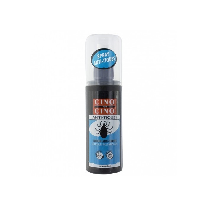 CINQ SUR CINQ Lotion anti-tiques Spray de 100 ml CINQ SUR CINQ Lotion anti-tiques Spray de 100 ml