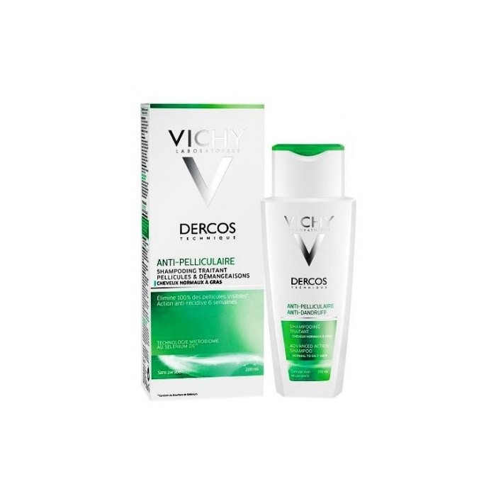 VICHY DERCOS Shampooing anti pélliculaire DS  Tube de 200 ml