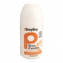 DAYDRY Deodorant soin probiotique Brun d'ambre Roll on de 50 ml