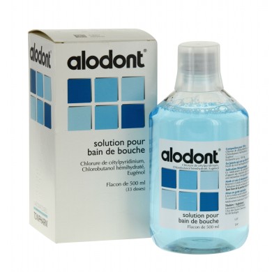 ALODONT Solution pour bain de bouche Flacon de 500ml + gobelet