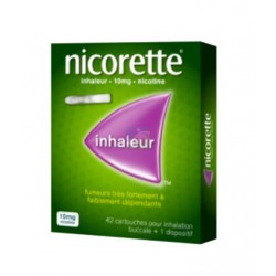 NICORETTE INHALEUR 10mg Cartouche pour inhaleur buccal Boite de 42 JOHNSON & JOHNSON SANTÉ BEAUTÉ FRANCE - 1 NICORETTE INHALEUR 10mg Cartouche pour inhaleur buccal Boite de 42 JOHNSON & JOHNSON SANTÉ BEAUTÉ FRANCE - 1