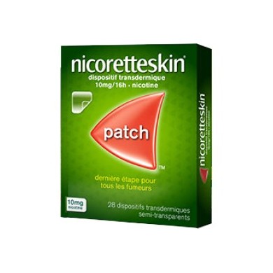 NICORETTESKIN 10 mg / 16 h de nicotine Boite de 28 patchs NICORETTESKIN 10 mg / 16 h de nicotine Boite de 28 patchs