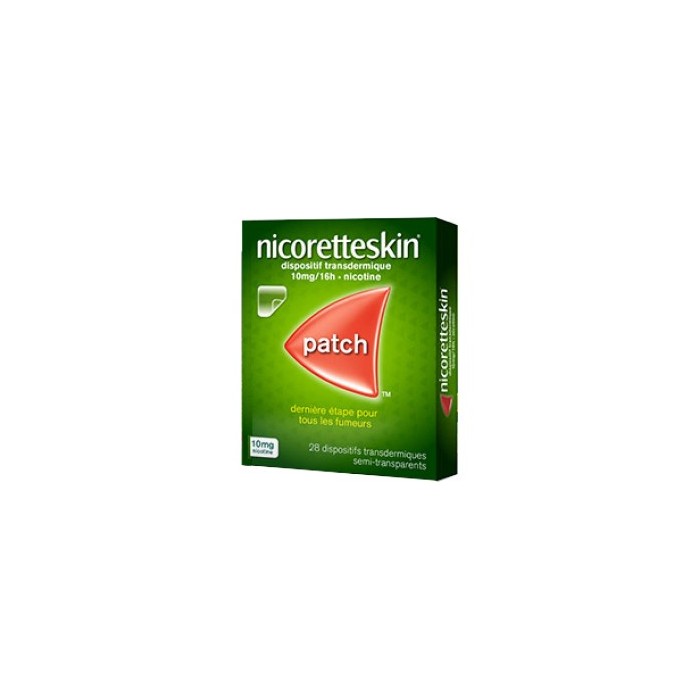NICORETTESKIN 10 mg / 16 h de nicotine Boite de 28 patchs