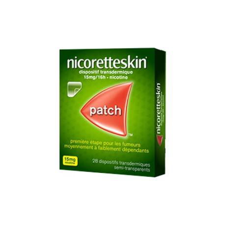 NICORETTESKIN 15 mg / 16 h de nicotine Boite de 28 patchs