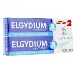 ELGYDIUM Dentifrice antiplaque Lot de 2 tubes de 75 ml