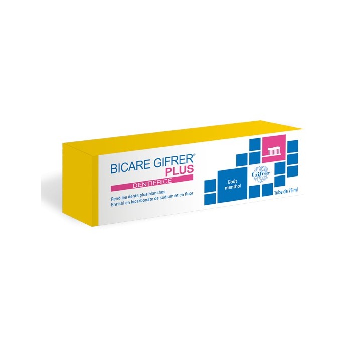 GIFRER Bicare Plus dentifrice Gout Menthol Tube de 75 ml