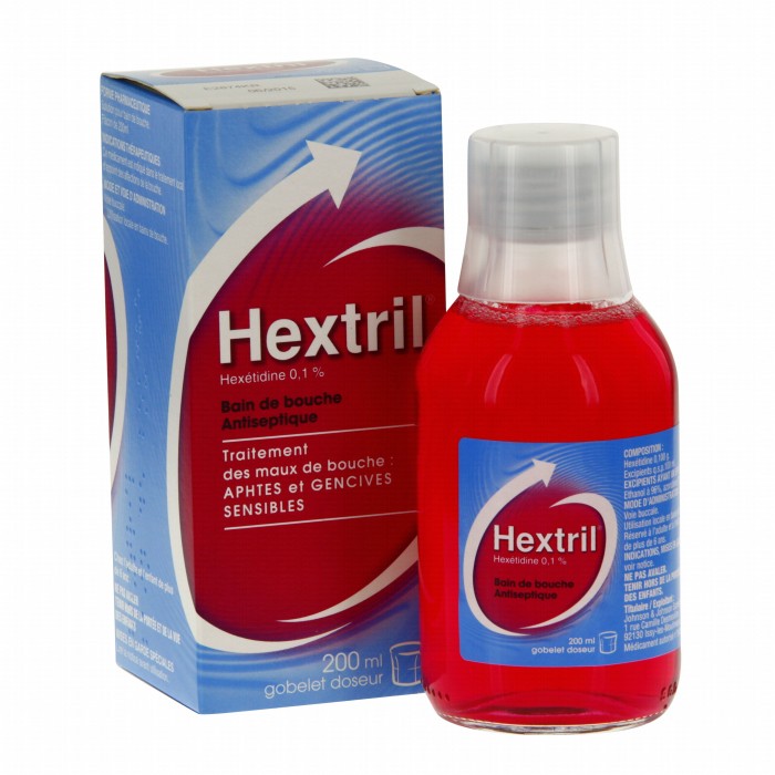 HEXTRIL 0,1% Soin bain de bouche Flacon de 200ml JOHNSON & JOHNSON SANTÉ BEAUTÉ FRANCE - 1