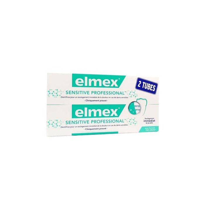 ELMEX Sensitive Professional Lot de 2 tubes de 75 ml de dentifrice
