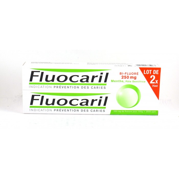 FLUOCARIL BI-FLUOR MENTHE 250 mg Pâte dentifrice 2 Tubes de 75ml PROCTER ET GAMBLE FRANCE - 1