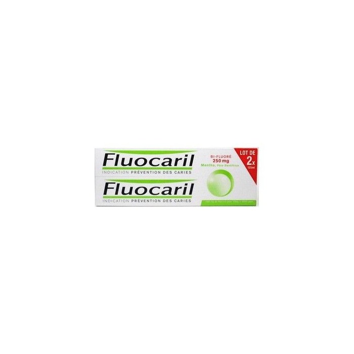 FLUOCARIL Dentifrice Bi-Fluoré Menthe - Pâte dentaire 250 mg - 2 tubes de 125 ml PROCTER ET GAMBLE FRANCE - 1 FLUOCARIL Dentifrice Bi-Fluoré Menthe - Pâte dentaire 250 mg - 2 tubes de 125 ml PROCTER ET GAMBLE FRANCE - 1