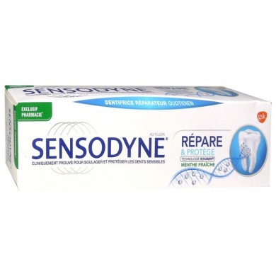 SENSODYNE Réapre et protège Goût Menthe Fraiche Tube de 75 ml