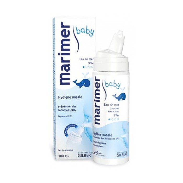 MARIMER BABY Hygiène nasale Prévention des infections ORl + 0 mois Spray de 100 ml Gilbert - 1