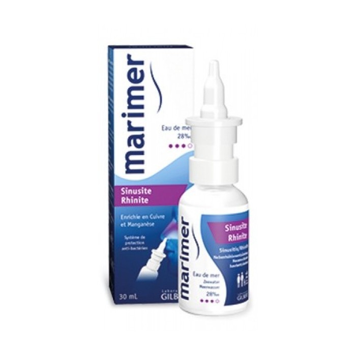 MARIMER Eau de mer 28 % Sinusite Rhinite Spray de 30 ml Gilbert - 1