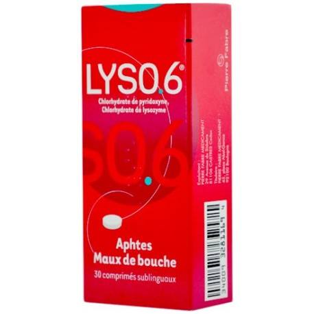 LYSO 6 Comprimés sublinguaux Boite de 30 PIERRE FABRE - 1