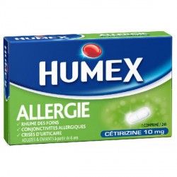 HUMEX ALLERGIE CETIRIZINE Comprimés Plaquette de 7 Urgo - 1 HUMEX ALLERGIE CETIRIZINE Comprimés Plaquette de 7 Urgo - 1