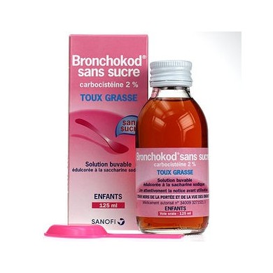 BRONCHOKOD sans sucre 2% Suspension buvable Enfant Flacon de 125 ml SANOFI - 1