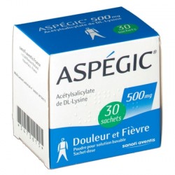 ASPEGIC 500 mg Poudre pour solution buvable Boite de 30 sachets SANOFI - 1