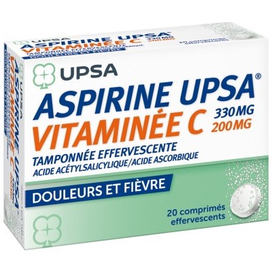 ASPIRINE UPSA VITAMINE C Comprimés effervescents 2 Tubes de 10 BRISTOL-MYERS SQUIBB - 1 ASPIRINE UPSA VITAMINE C Comprimés effervescents 2 Tubes de 10 BRISTOL-MYERS SQUIBB - 1