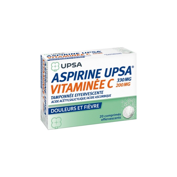 ASPIRINE UPSA VITAMINE C Comprimés effervescents 2 Tubes de 10 BRISTOL-MYERS SQUIBB - 1