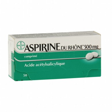 ASPIRINE Du rhône 500 mg Boite de 50 comprimés BAYER SANTÉ FAMILIALE - 1 ASPIRINE Du rhône 500 mg Boite de 50 comprimés BAYER SANTÉ FAMILIALE - 1