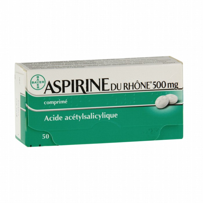 ASPIRINE Du rhône 500 mg Boite de 50 comprimés BAYER SANTÉ FAMILIALE - 1