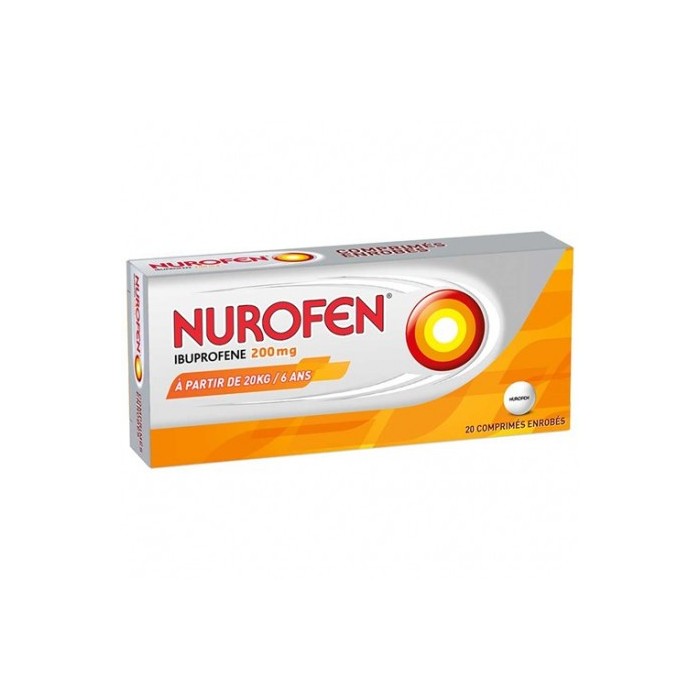 NUROFEN 200mg Comprimés enrobés Boite de 20 RECKITT BENCKISER HEALTHCARE FRANCE - 1 NUROFEN 200mg Comprimés enrobés Boite de 20 RECKITT BENCKISER HEALTHCARE FRANCE - 1