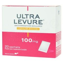 ULTRA-LEVURE 100mg Poudre suspension buvable 20 Sachets BIOCODEX - 1 ULTRA-LEVURE 100mg Poudre suspension buvable 20 Sachets BIOCODEX - 1