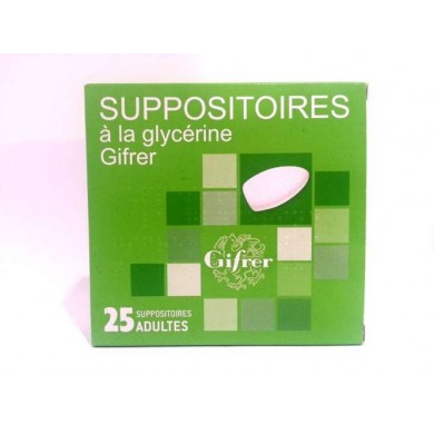 SUPPOSITOIRE A LA GLYCERINE GIFRER ADULTES Boite de 25 GIFRER BARBEZAT - 1 SUPPOSITOIRE A LA GLYCERINE GIFRER ADULTES Boite de 25 GIFRER BARBEZAT - 1