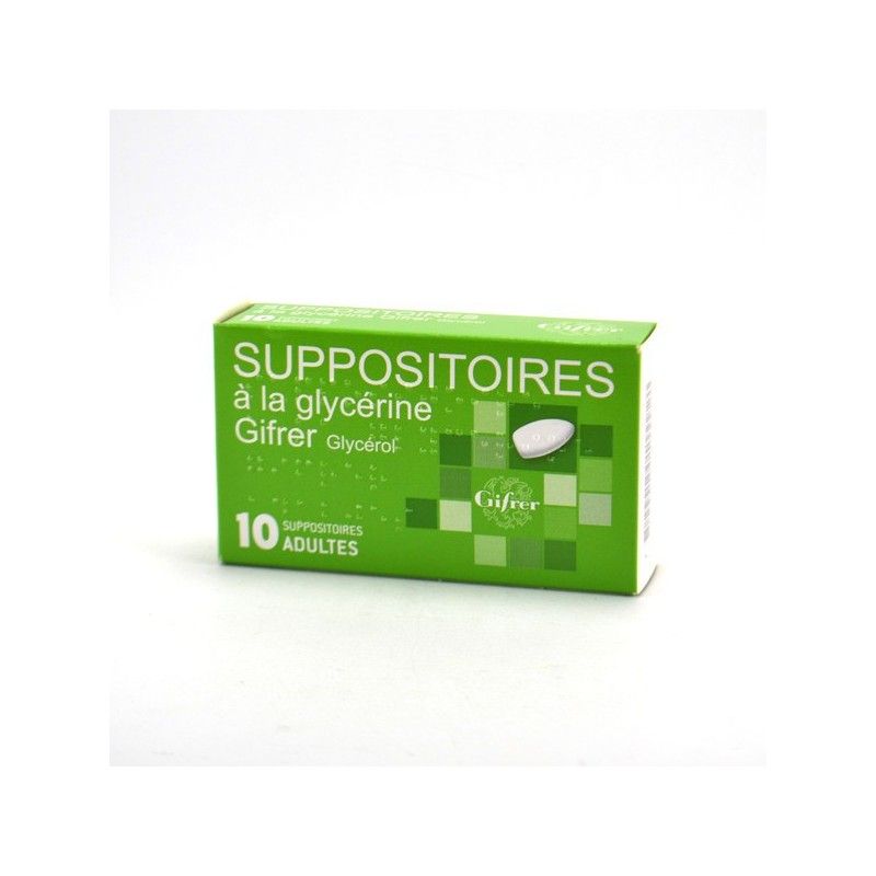 Suppositoire A La Glycerine Gifrer Adultes Boite De 10 Hauteur Long Taille Extra Large Xl Couleur Carbone