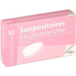 SUPPOSITOIRE A LA GLYCERINE GIFRER NOURRISSONS Boite de 10 GIFRER BARBEZAT - 1 SUPPOSITOIRE A LA GLYCERINE GIFRER NOURRISSONS Boite de 10 GIFRER BARBEZAT - 1