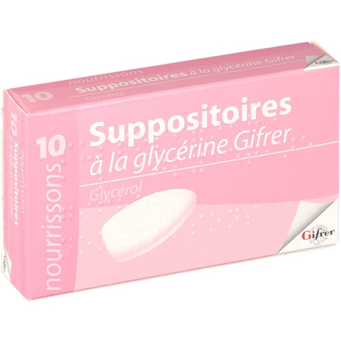 SUPPOSITOIRE A LA GLYCERINE GIFRER NOURRISSONS Boite de 10 GIFRER BARBEZAT - 1 SUPPOSITOIRE A LA GLYCERINE GIFRER NOURRISSONS Boite de 10 GIFRER BARBEZAT - 1