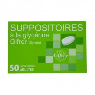 SUPPOSITOIRE A LA GLYCERINE GIFRER ADULTES Boite de 50 GIFRER BARBEZAT - 1 SUPPOSITOIRE A LA GLYCERINE GIFRER ADULTES Boite de 50 GIFRER BARBEZAT - 1