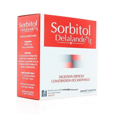 SORBITOL DELALANDE 5g Poudre pour solution buvable 20 sachets de 5g SANOFI - 1