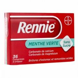 RENNIE menthe verte sans sucre Comprimés à croquer Boite de 36 BAYER SANTÉ FAMILIALE - 1