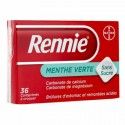 RENNIE menthe verte sans sucre Comprimés à croquer Boite de 36 BAYER SANTÉ FAMILIALE - 1 RENNIE menthe verte sans sucre Comprimés à croquer Boite de 36 BAYER SANTÉ FAMILIALE - 1