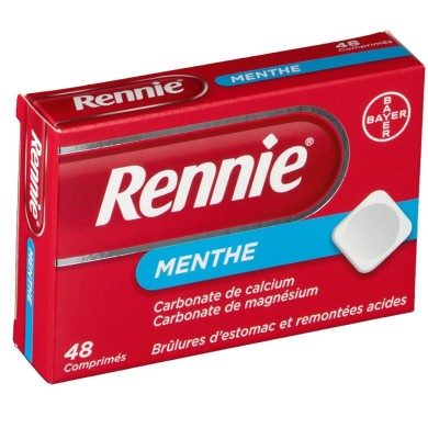 RENNIE Menthe Comprimé sucré Boite de 48 BAYER SANTÉ FAMILIALE - 1 RENNIE Menthe Comprimé sucré Boite de 48 BAYER SANTÉ FAMILIALE - 1