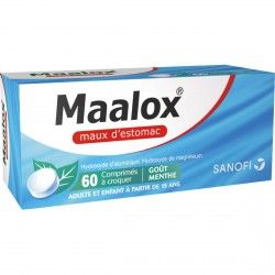 MAALOX Comprimés à croquer gout menthe Boite de 60 SANOFI - 1