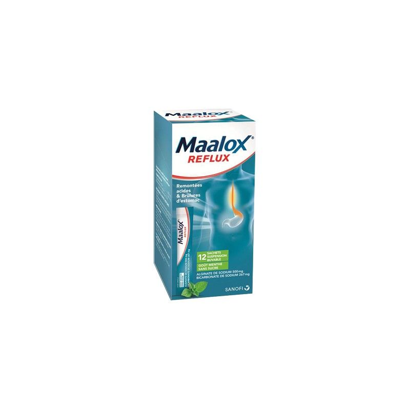 Maalox Reflux Remontees Acide Et Brulures D Estomac Boite De 12 Sachets Buvables Hauteur Long Taille Extra Large Xl Couleur Carbone