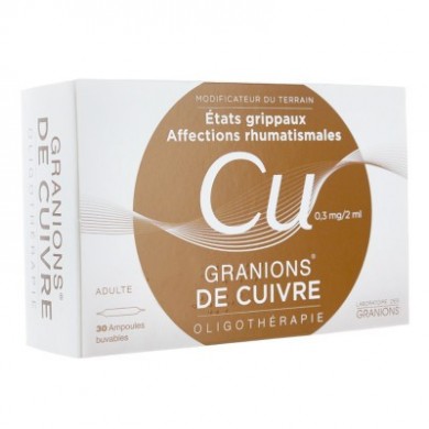 Granions de CUIVRE Boite de 30 ampoules LABORATOIRE DES GRANIONS - 1