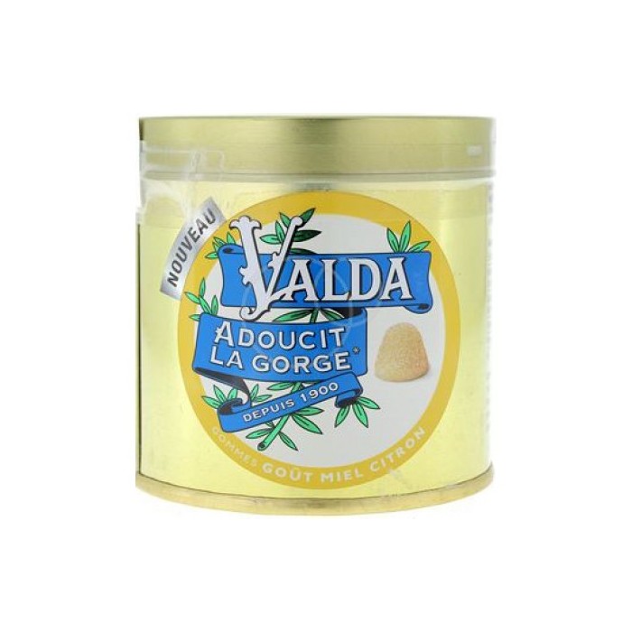 VALDA Pastilles gout Miel Citron Boite de 50 grammes VALDA Pastilles gout Miel Citron Boite de 50 grammes