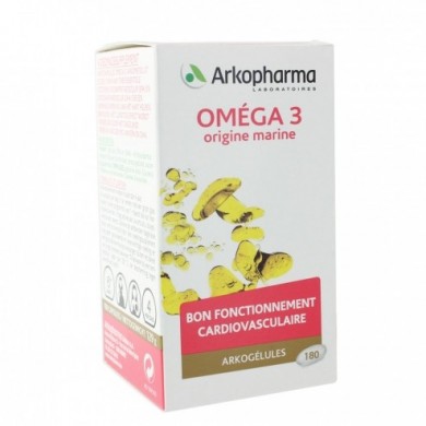 ARKOPHARMA Arkogélules Oméga 3 Boite de 180 capsules Arkopharma - 1 ARKOPHARMA Arkogélules Oméga 3 Boite de 180 capsules Arkopharma - 1