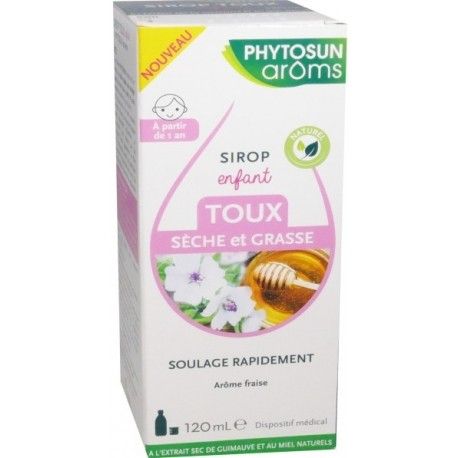 Phytosun Aroms Sirop Pour Enfant Toux Seche Et Grasse Flacon De 1 Ml Phytosun Aroms Sirop Pour Enfant Toux Seche Et Grasse Flacon De 1 Ml