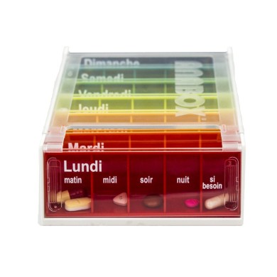 ANABOX Pilulier hebdomadaire arc en c