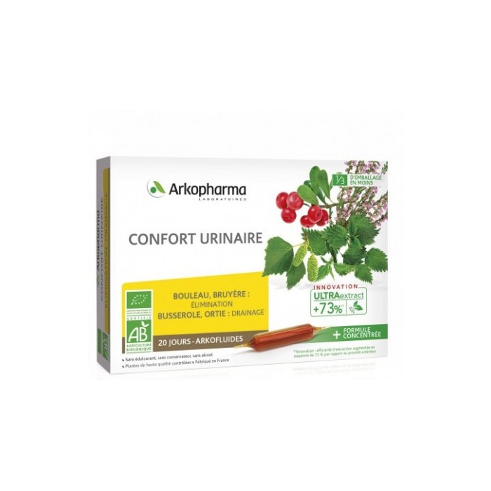 ARKOPHARMA Arkofluide BIO Confort Urinaire BOite de 20 ampoules