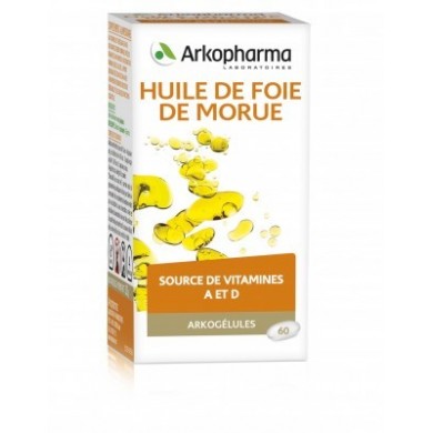 ARKOGELULES Huile de foie de morue Boite de 60 capsules ARKOGELULES Huile de foie de morue Boite de 60 capsules
