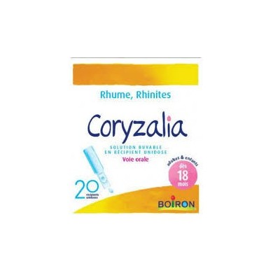 CORYZALIA Solution buvable pour RHUME RHINITE Boite de 20 unidoses