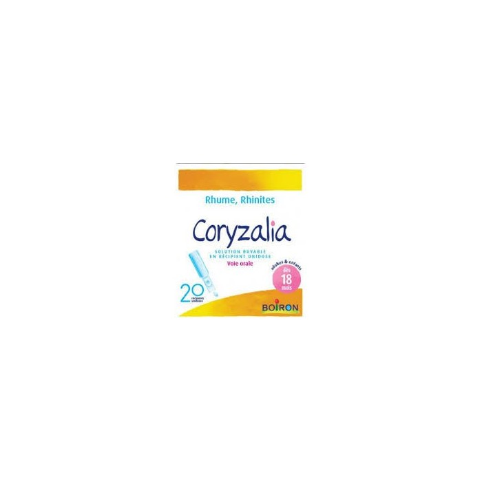 CORYZALIA Solution buvable pour RHUME RHINITE Boite de 20 unidoses